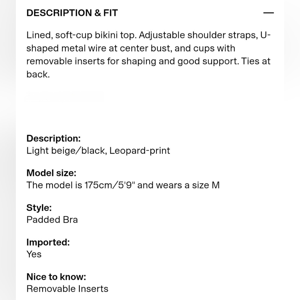 H&M Padded Bikini Top - Picture 6 of 8